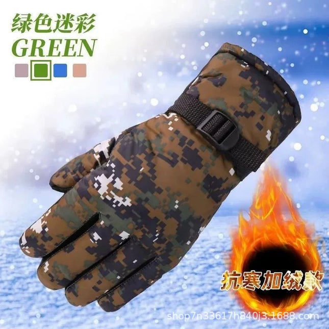 Winter Universal Thickened Warm Gloves Warm Men's Ski Gloves Cycling Windproof Cotton Motorcycle Electric Gloves