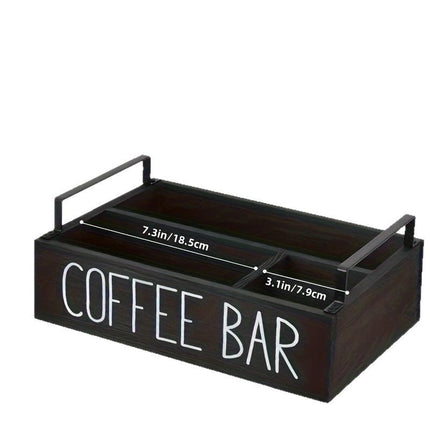 Wooden Coffee Box Farmhouse Coffee Capsule Rack Storage Basket Storage Wooden Box Capsule Rack Coffee Capsule Storage Wooden Box