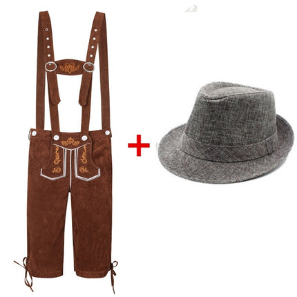 Foreign Trade Wish Hot Sale Adult Men's Beer Pants Hat suit Germany Oktoberfest Clothing Men's Clothing