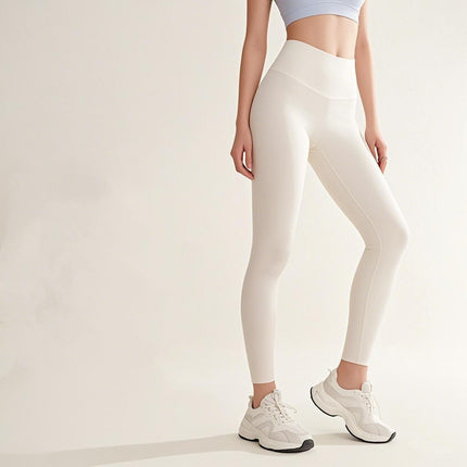 High-Waisted Tummy Control Fitness Pants for Women, Breathable Tight-Fitting Leggings, Butt-Lifting Yoga Pants, Naked-Feel High-Elasticity