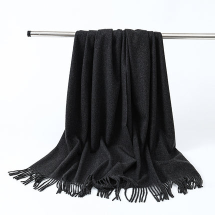 Wool Scarf Shawl High-End Versatile Cashmere Scarf Women's Winter 2025 New Men's Solid Color Scarf Wholesale