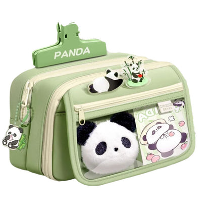 Large-Capacity Panda Pencil Bag High-Value Stationery Bag 2025 Girls New Multi-Functional Stationery Box Set Junior High School Students