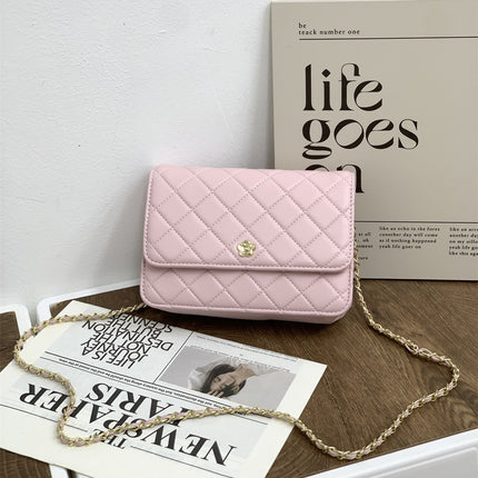 Cross-Border Small Fragrant Style Quilted Chain Bag New Fashion Versatile Small Square Bag Niche Bags Single Shoulder Crossbody Bag for Women