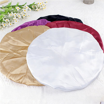 Amazon's New Satin Sleep Cap, Fabric Satin Beauty Cap, Chemotherapy Hair Care Printed Knitted Shower Cap, Simple Hat for Women
