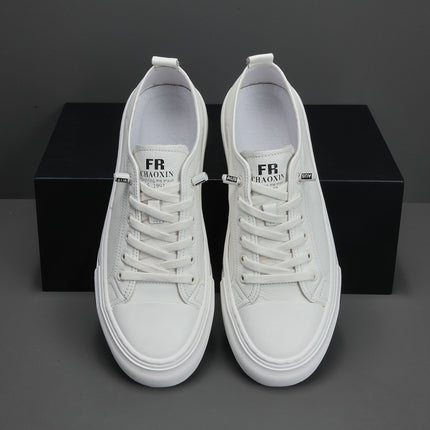 First-Layer Cowhide Sneakers, Soft Sole, Soft Surface, White Shoes for Men, Simple Casual Shoes, Versatile Men's Shoes, Comfortable
