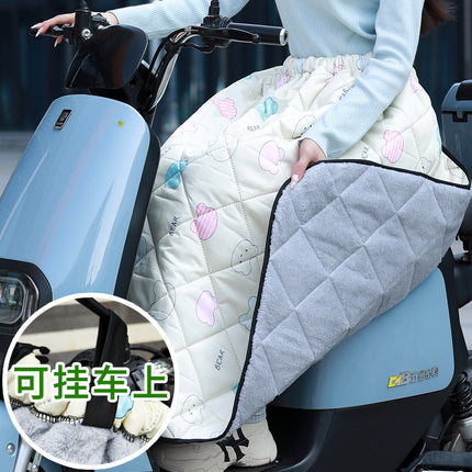 New autumn and winter skirt cycling warm electric motorcycle windbreaker leg and knee pad thickened windproof quilt