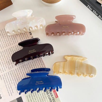 South Korea France Acetic Acid Clip Simple Retro French Elegant Elegant Hair Shark Clip Hair Clip for Women