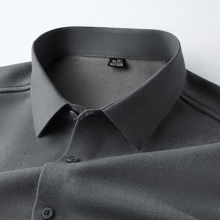 Dongyu Men's Fleece-Lined Shirts, Men's Long-Sleeved Spring and Autumn Comfortable Shirts, Business Men's High-End Fleece-Lined Shirts Wholesale