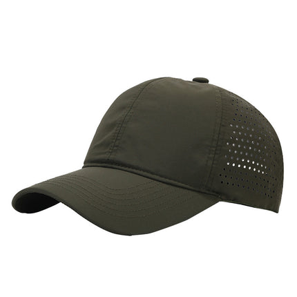 Amazon Cross-Border Pure Summer Quick-Drying Board Half Punched Six-Piece Baseball Cap Soft Top Outdoor Sunshade Fashionable Velcro