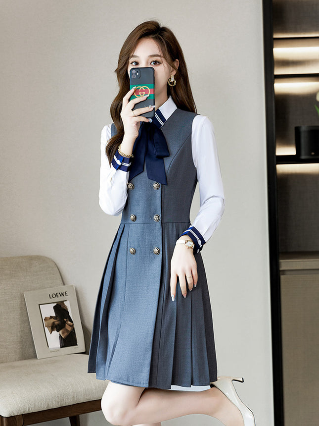 Kindergarten teacher garden clothes interview clothing dress suit group kindergarten teacher fashion temperament early education overalls women