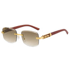 Gold frame double tea