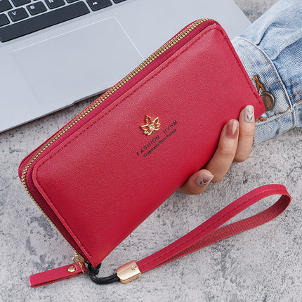 Factory wholesale new wallet women's zipper long Korean style mobile phone bag large capacity Fashion Coin Purse handbag