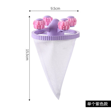 Washing Machine Lint Filter Bag Floating Ball Pink Purple Blue / Filet Filtre Anti-Peluches Machine à Laver Balle Flottante Rose Violet Bleu