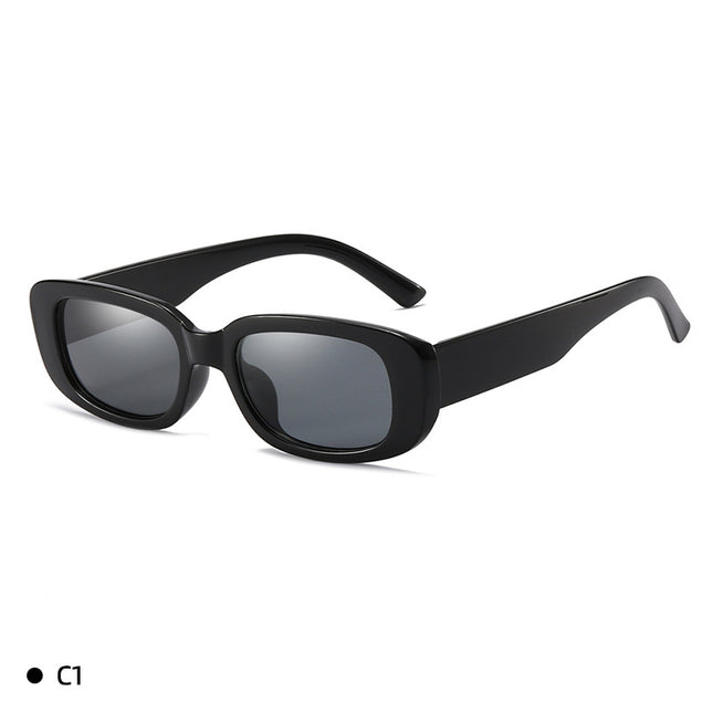 New Retro Sunglasses with Pc Lenses, European and American Trendy Square Frame Sunglasses, Fashionable and Unique Square Glasses, Cross-Border Wholesale
