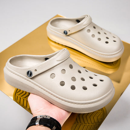 Cross-border Hole Shoes Men's Light Soft Slippers Casual Breathable Garden Baotou Slipper Men's Beach Shoes Men's Trendy