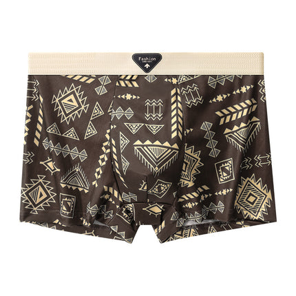 Men's Boxer Briefs American Retro Fashion Trendy Skin-Friendly Breathable Youth Mid-Rise Shorts Wholesale