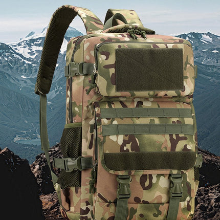 Cross-Border Wholesale New Tactical Backpack Large Capacity Simple Camouflage Backpack Multi-Functional Outdoor Travel Mountaineering Bag