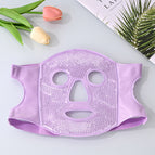 Ice mask purple (white beads)