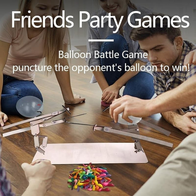Double Battle Fencing Balloon Man Toy Wooden Interactive Figure Handmade Wooden Fencing Puppet
