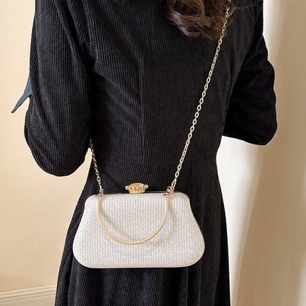 Cross-border new fashion dinner bag chain fashion handbag shoulder slung texture niche mini handbag