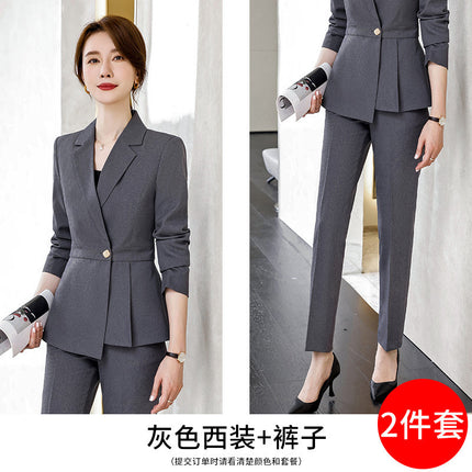 Black Suit suit Women's Fashion Temperament Workplace Suit Interview Dress Sales Jewelry Store Work Clothes Business Wear