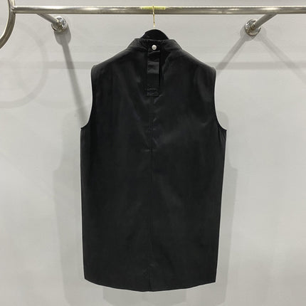 SUBHUMAN Men's Collar Buckle Clear Color All-match European and American Fashionable Dark Men's Vest TEE