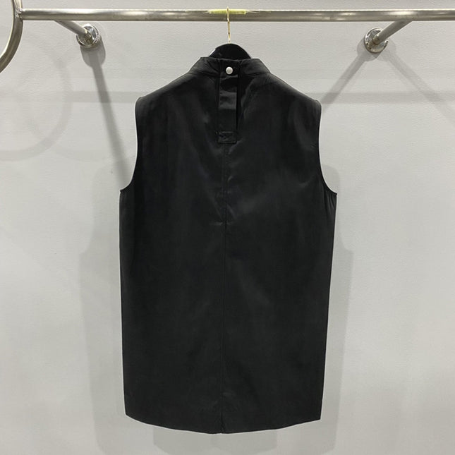 SUBHUMAN Men's Collar Buckle Clear Color All-match European and American Fashionable Dark Men's Vest TEE