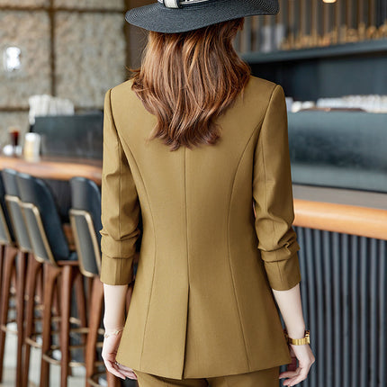 Suit suit women's fashion high sense spring and autumn business wear work clothes temperament goddess fan slimming small suit jacket