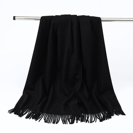 Wool Scarf Shawl High-End Versatile Cashmere Scarf Women's Winter 2025 New Men's Solid Color Scarf Wholesale