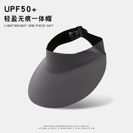 Traceless Sun Hat Women's Anti-UV Sun Hat Summer Outdoor Sports Large Brim Empty Top Foldable Sun Hat