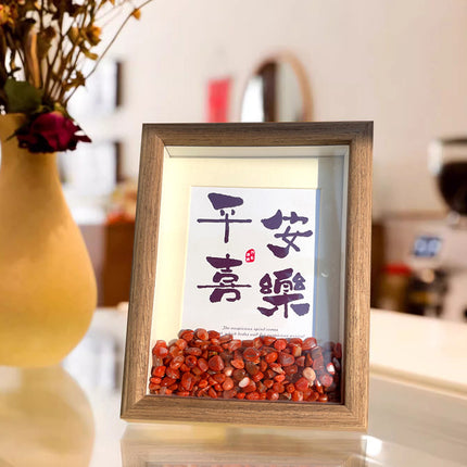 Ping An Joy Decoration with Agate Crystal Stone New Year Decoration Living Room TV Cabinet Wine Cabinet Entrance housewarming ceremony table