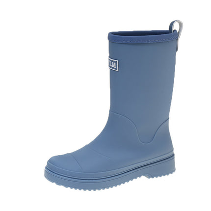 Fashion New Thick-soled Mid-length Rain Boots Camping Rain Boots Outdoor Wading Cotton Adult Waterproof Non-slip Water Shoes