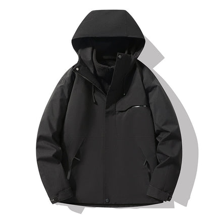 Outdoor Jacket Three-In-One Jacket for Men and Women, Polar Fleece Liner, Removable Two-Piece Set, Printed Logo, Unisex