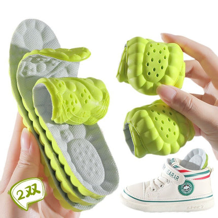 Children's sports insoles feel super soft when stepping on excrement for boys and girls sweat-absorbent deodorant breathable elastic shock absorption