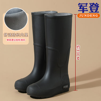 Spring and Autumn Women's British Style High-rise Rain Boots Thickened Height-increasing Slim Look Women's Boots Waterproof Non-slip Easy-washable Rainy Day Exquisite Rain Boots