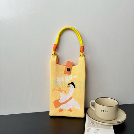 Cross-Border Mobile Phone Bag Woven Mobile Phone Bag Ins Style Woven Mobile Phone Bag Woven Tote Bag Douyin Hot Style