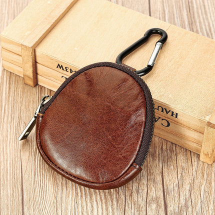 Cross-border hot-selling retro leather coin purse multi-functional first layer cowhide mini zipper small wallet wholesale