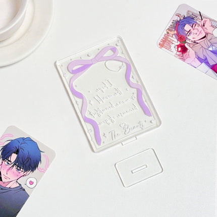 Original bow card set up card star chasing small card display rack desktop card set up card photo frame table