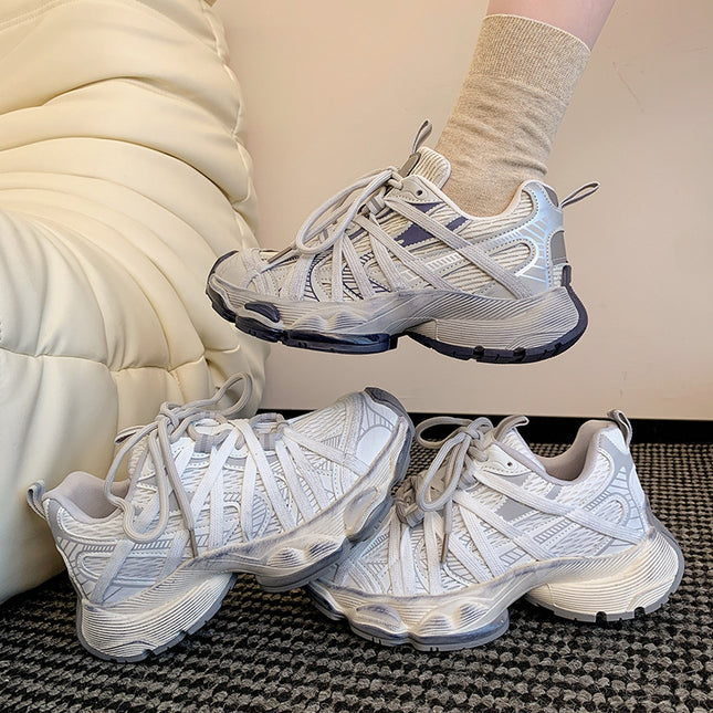 Vintage Color-Washed Trendy Versatile Dad Shoes Casual Shoes 2025 Spring New Niche Design Versatile Sneakers