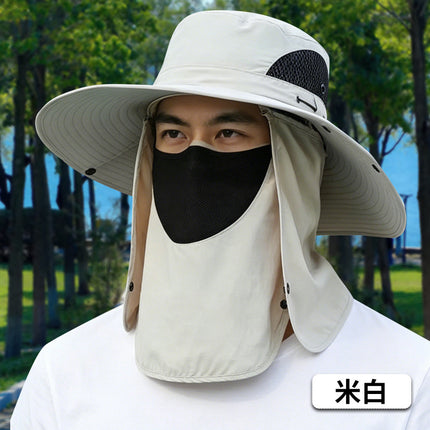 Fishing hat men's sun protection sun hat mountaineering hat men's summer UV protection sun hat summer fisherman hat