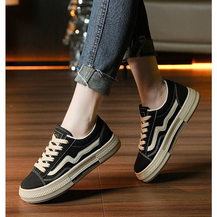 Autumn 2024 New ns Trendy Korean Canvas Shoes Female Students Running Board Shoes Internet Popular Street Shoes Casual Shoes for Lovers