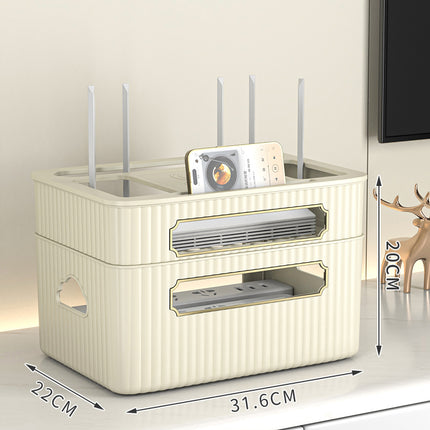 Router wifi storage box TV set-top box storage rack socket wire arrangement desktop wireless light cat placement