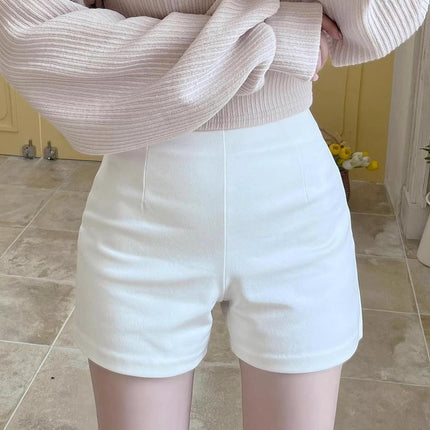 Sub Leggings White Shorts Women's Summer Super Shorts Slim-Fit Outer Wear Slim and Tall Hot Pants with Hot Waist Tight Thin