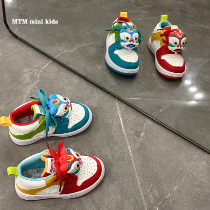 Spring Festival New Year 2025 Spring Children's sneaker Boys' Board Shoes Baby Soft Bottom Toddler Shoes Girls' Casual Shoes