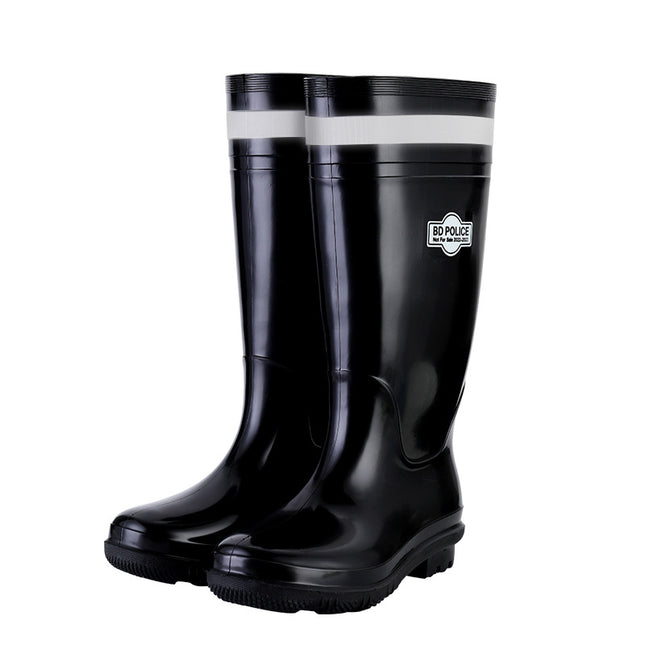 2026 High-Top Men's Waterproof and Non-Slip Industrial Boots with Thick Soles and Reflective Strips, Coal Mine Safety Rain Boots, Wear-Resistant and Durable