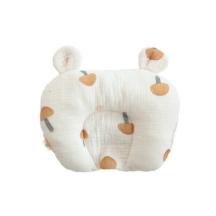 Class A cotton baby gauze baby anti-deflection head shaped pillow sweat-absorbing breathable Four Seasons suitable for newborn comfort pillow
