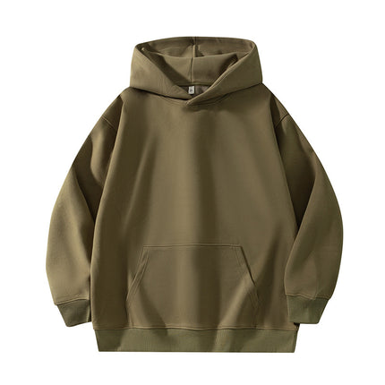 Light Gray 500g Heavyweight Round Neck Pullover Sweatshirt for Men and Women Japanese Style Style Loose Casual Versatile Long-Sleeved Top Autumn and Winter