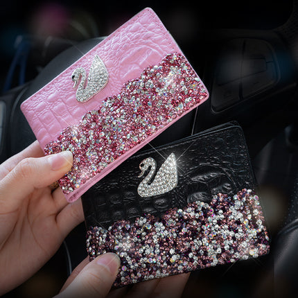 Car driving license bag women's handmade diamond-embedded fashion light Luxury Card Holder portable driving license driving license cover