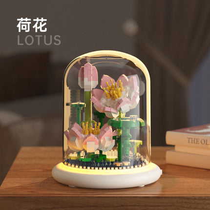 Jihui building blocks flower sunflower M1096 compatible with Lego assembled children's educational toys boys and girls gifts cross-border