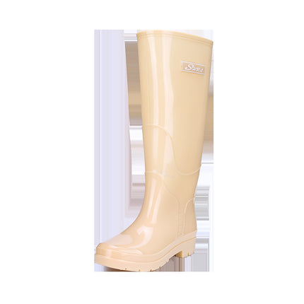 extra-high rain boots adult non-slip rain boots long tube warm over-the-knee waterproof fashion high tube water shoes wear-resistant rubber shoes 2024